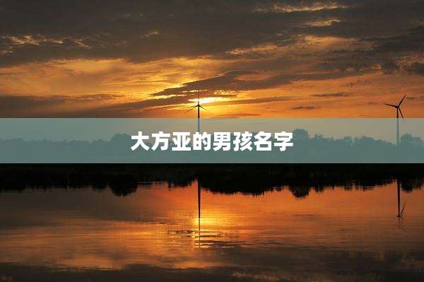 大方亚的男孩名字