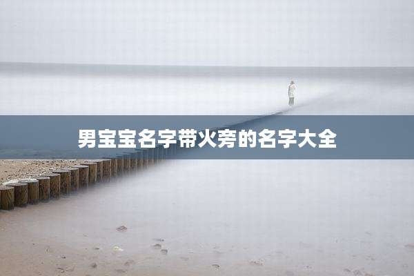男宝宝名字带火旁的名字大全