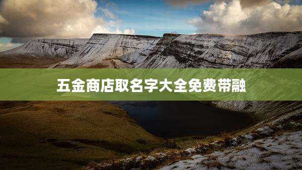 五金商店取名字大全免费带融