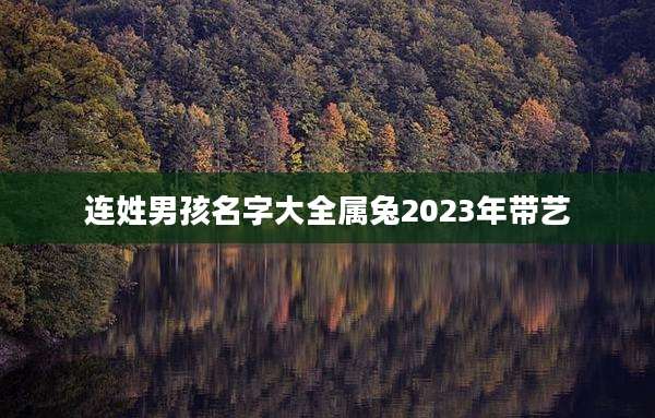 连姓男孩名字大全属兔2023年带艺
