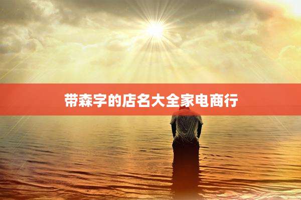 带森字的店名大全家电商行