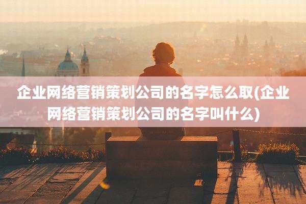 企业网络营销策划公司的名字怎么取(企业网络营销策划公司的名字叫什么)