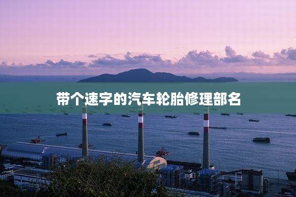 带个速字的汽车轮胎修理部名