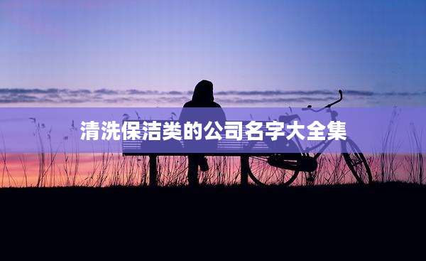清洗保洁类的公司名字大全集
