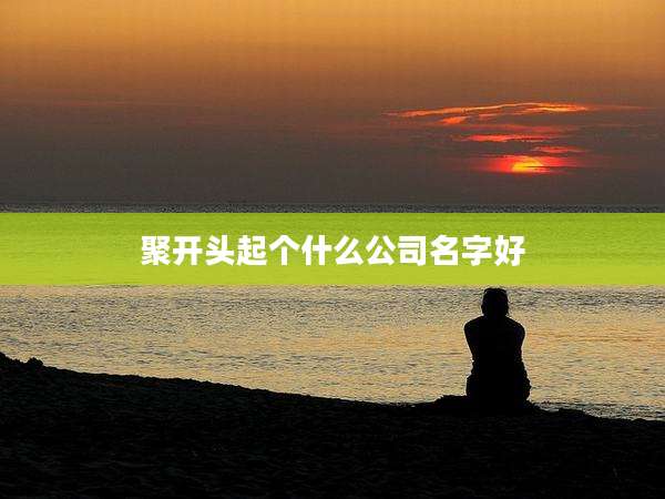 聚开头起个什么公司名字好