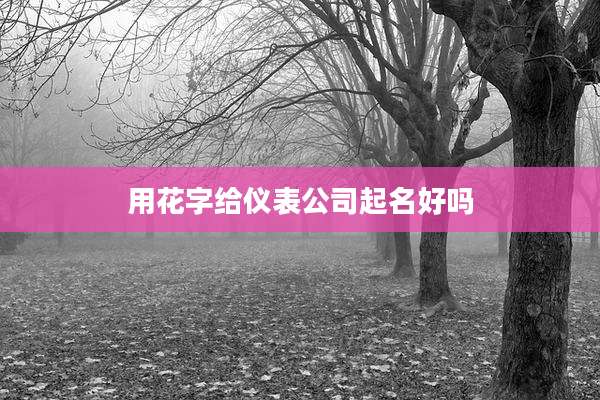 用花字给仪表公司起名好吗