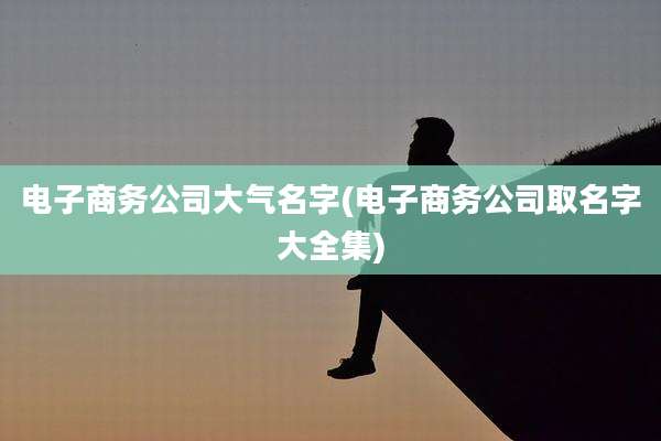 电子商务公司大气名字(电子商务公司取名字大全集)