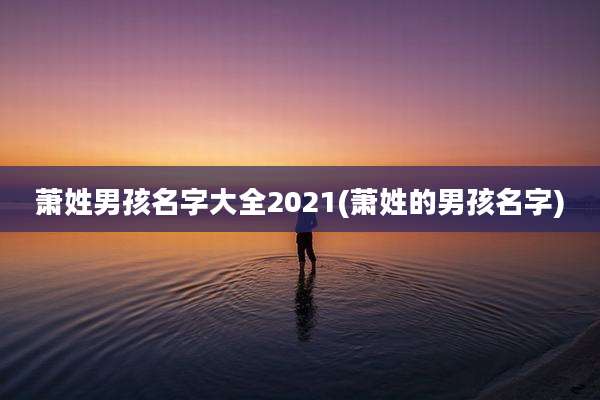 萧姓男孩名字大全2021(萧姓的男孩名字)