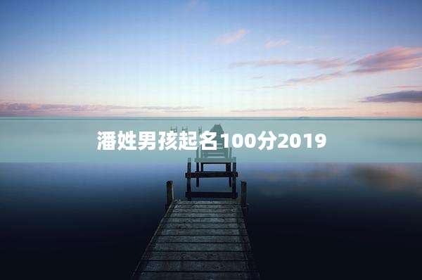 潘姓男孩起名100分2019