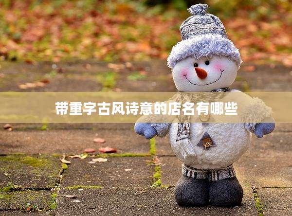 带重字古风诗意的店名有哪些