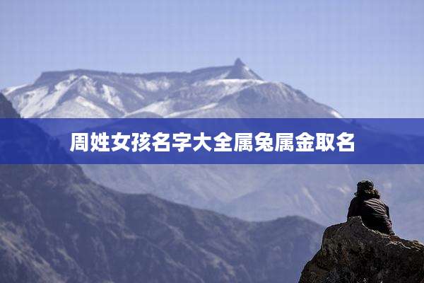 周姓女孩名字大全属兔属金取名