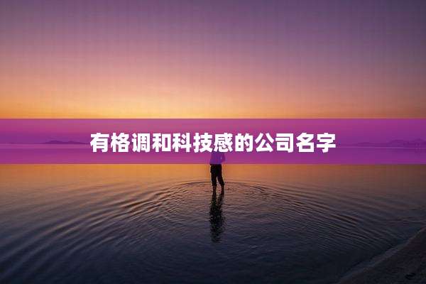 有格调和科技感的公司名字