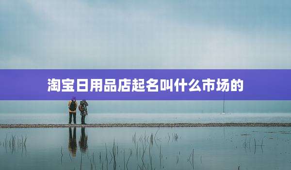 淘宝日用品店起名叫什么市场的