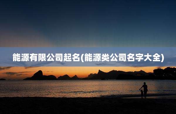 能源有限公司起名(能源类公司名字大全)