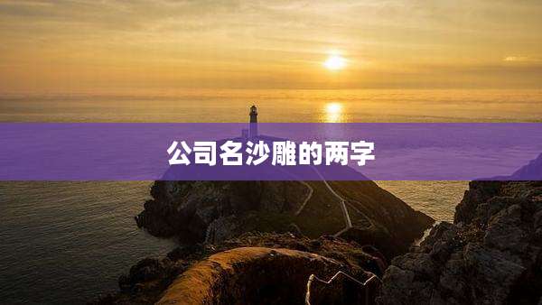 公司名沙雕的两字
