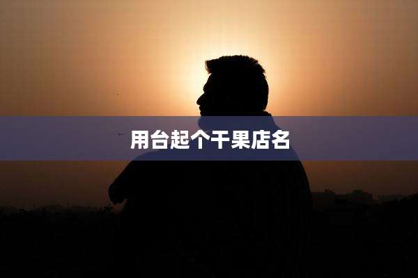用台起个干果店名