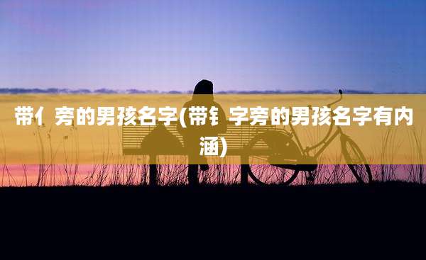 带亻旁的男孩名字(带钅字旁的男孩名字有内涵)
