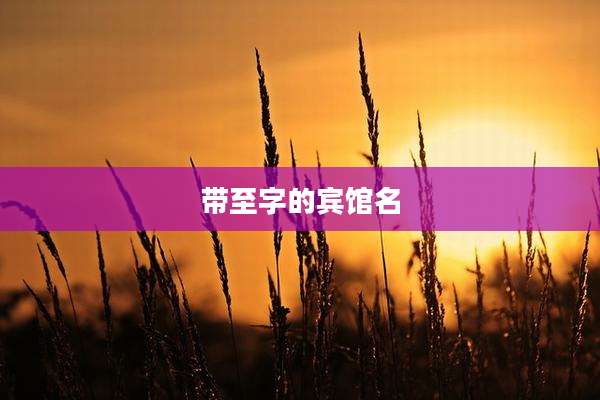 带至字的宾馆名