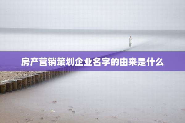 房产营销策划企业名字的由来是什么