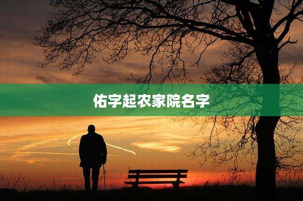 佑字起农家院名字