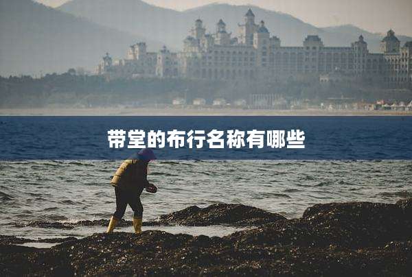 带堂的布行名称有哪些