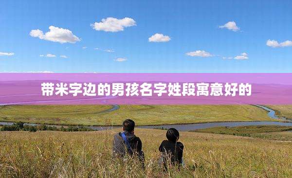 带米字边的男孩名字姓段寓意好的