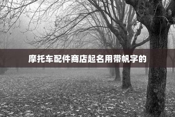 摩托车配件商店起名用带帆字的
