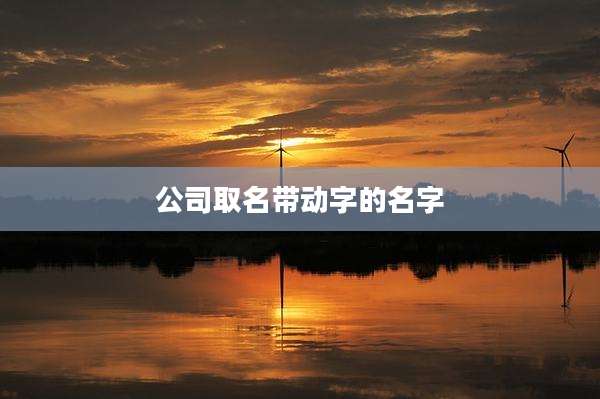 公司取名带动字的名字