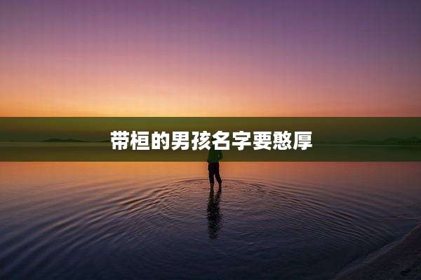 带桓的男孩名字要憨厚