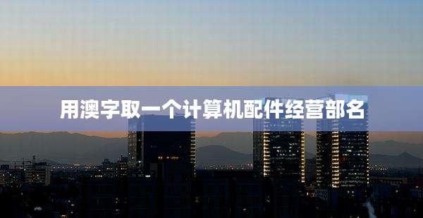 用澳字取一个计算机配件经营部名