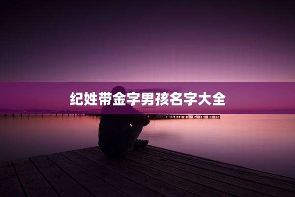 纪姓带金字男孩名字大全