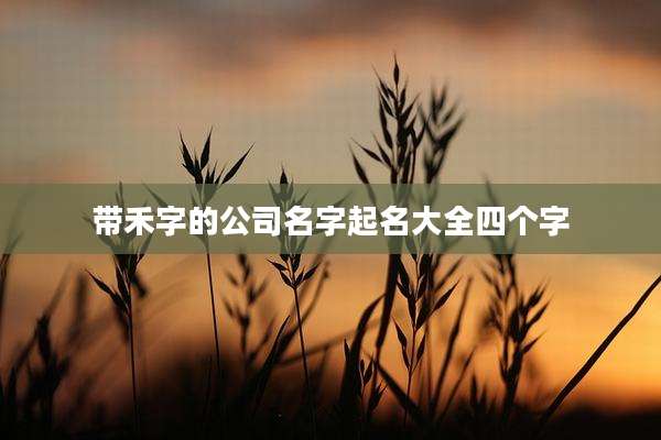 带禾字的公司名字起名大全四个字