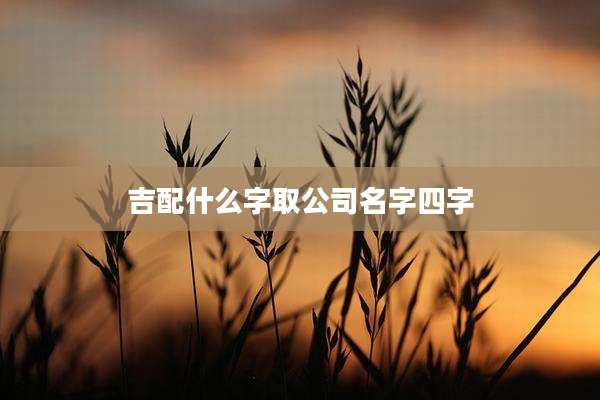 吉配什么字取公司名字四字