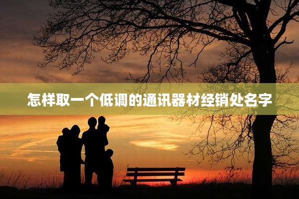 怎样取一个低调的通讯器材经销处名字