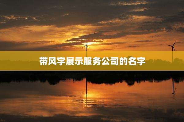 带风字展示服务公司的名字