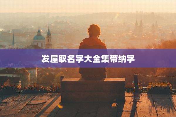 发屋取名字大全集带纳字
