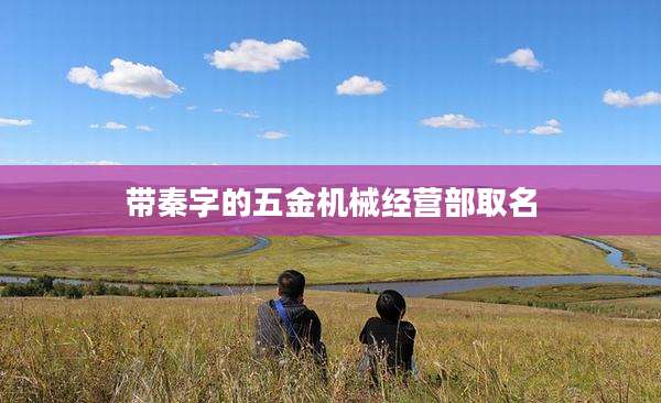 带秦字的五金机械经营部取名