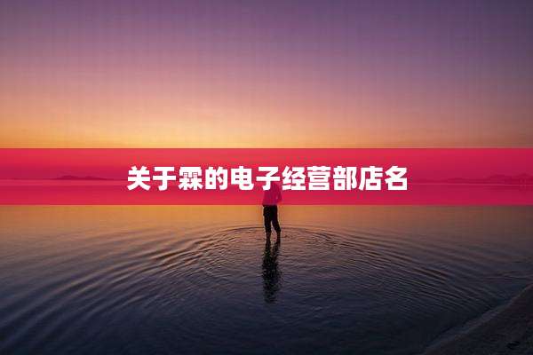 关于霖的电子经营部店名