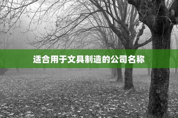 适合用于文具制造的公司名称