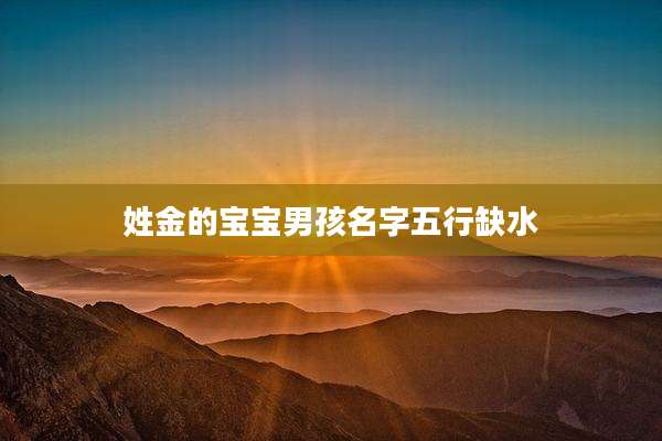 姓金的宝宝男孩名字五行缺水