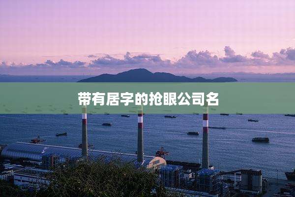 带有居字的抢眼公司名