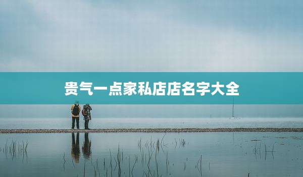 贵气一点家私店店名字大全