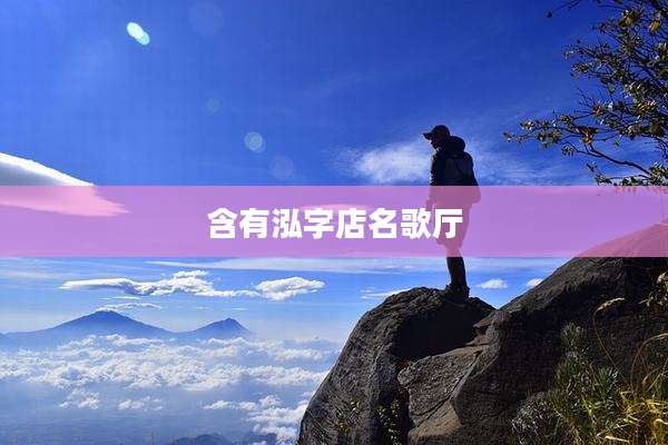 含有泓字店名歌厅