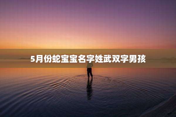 5月份蛇宝宝名字姓武双字男孩
