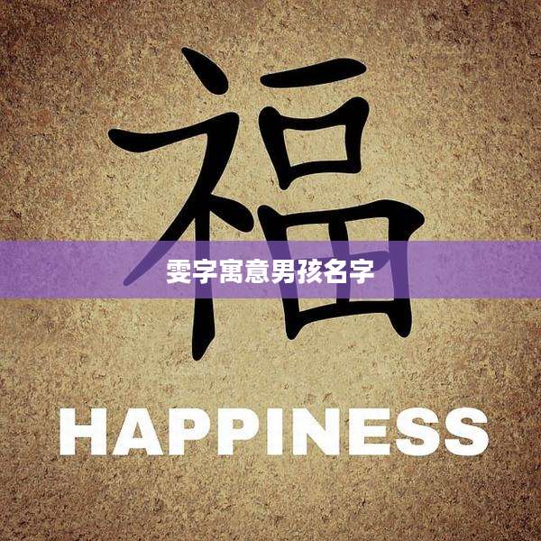 雯字寓意男孩名字