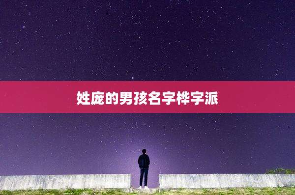 姓庞的男孩名字桦字派