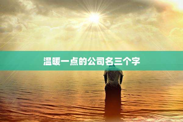 温暖一点的公司名三个字