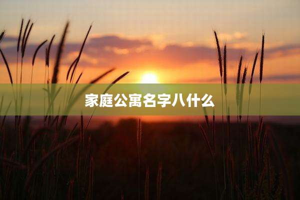 家庭公寓名字八什么