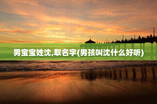 男宝宝姓沈,取名字(男孩叫沈什么好听)