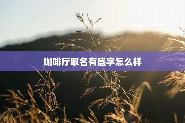 咖啡厅取名有盛字怎么样
